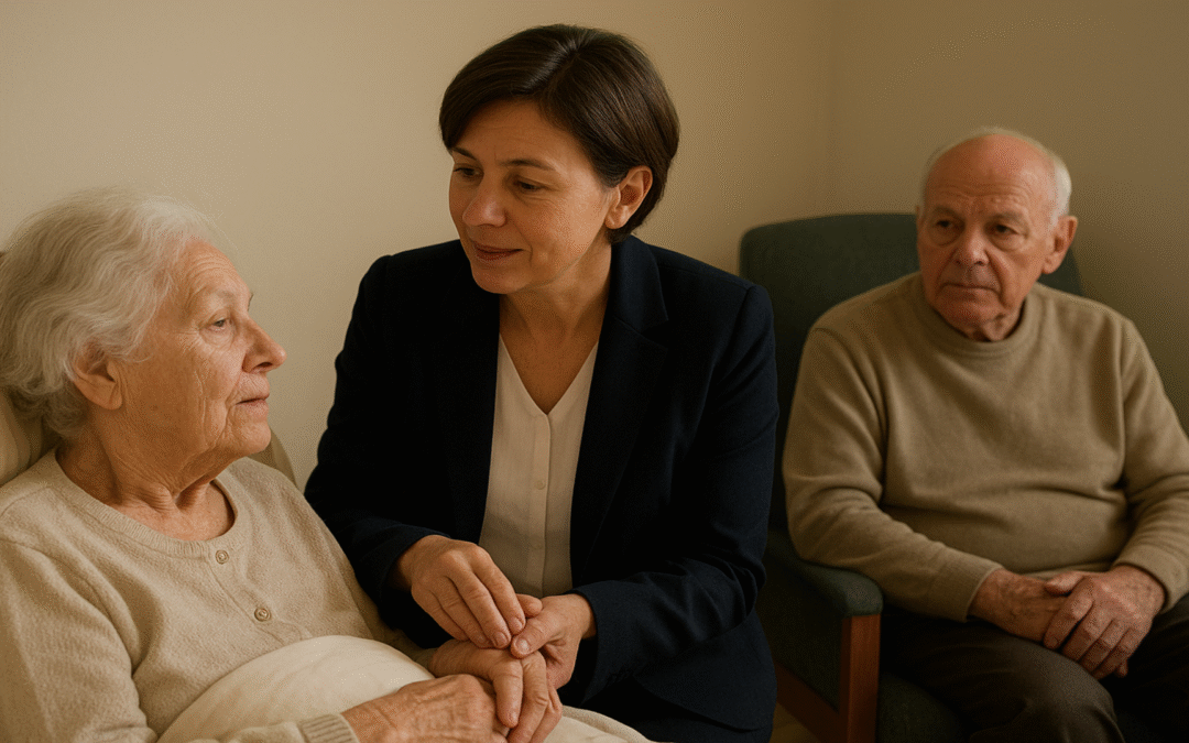 A ajuda da comunhão em casa aos doentes e idosos