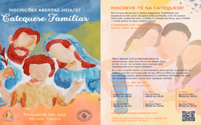 Primeira Inscrição Catequese de Infância 2026/2027 Paróquia de S. José